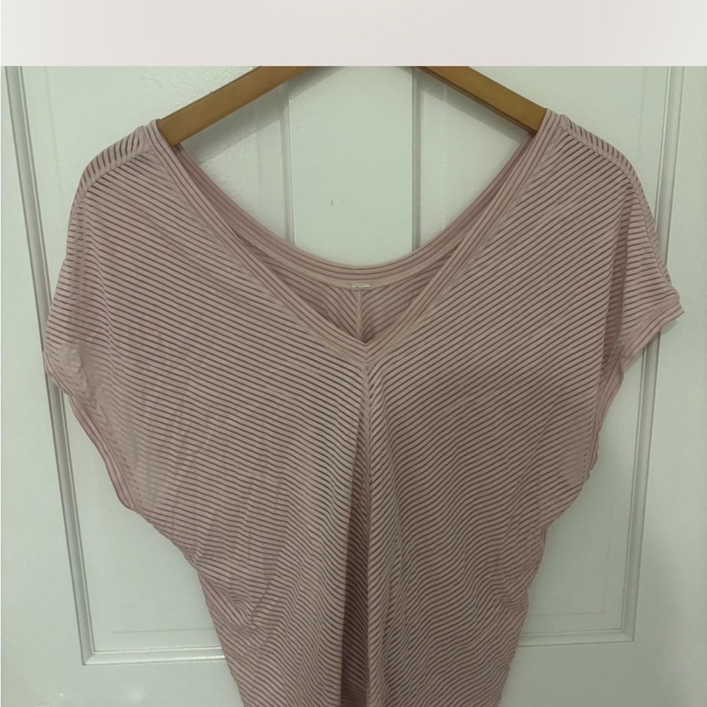 Pink lulu striped top